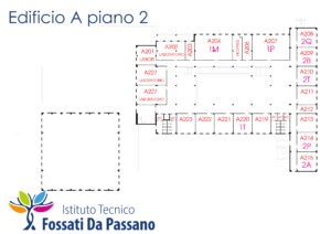 Disposizione Aule Piano 2  Edificio A
